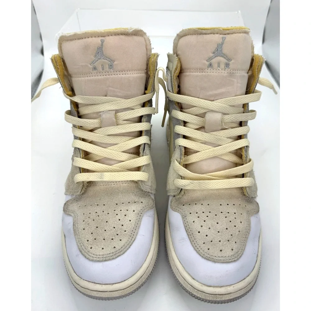 Nike Air Jordan 1 Mid SE Craft Inside Out White Grey (DQ3726-100) Sz 6Y/W 7.5
